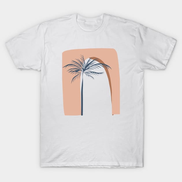 Oriental Arch and Palm Tree earthy minimalist natural art abstract T-Shirt by From Mars